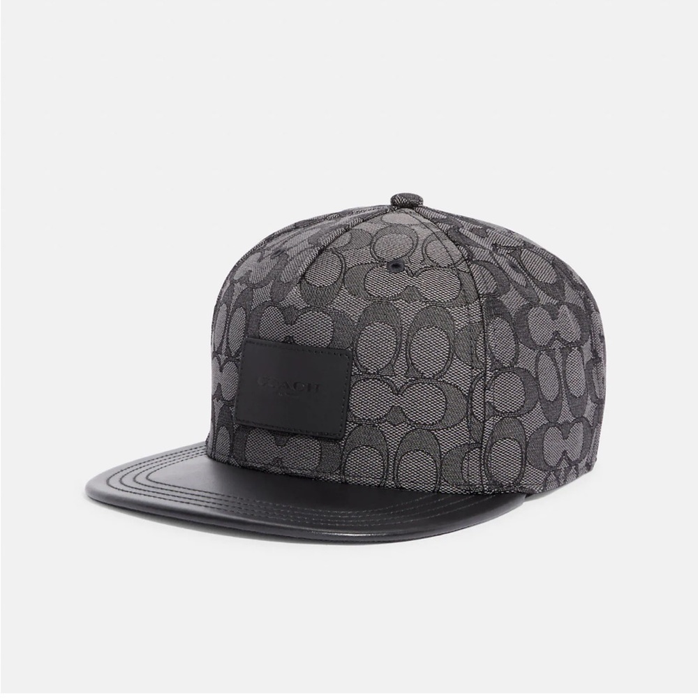Coach- Signature Flat Brim Hat